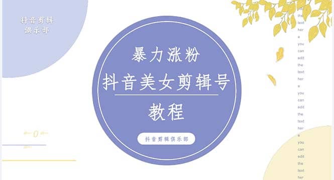 抖音快手暴力涨粉美女混剪视频教程 百分百过原创图片教程 附带违规申诉方法-BT网赚资源网