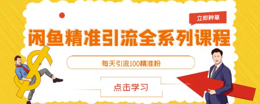 闲鱼精准引流全系列课程，每天引流100精准粉【视频课程】-BT网赚资源网