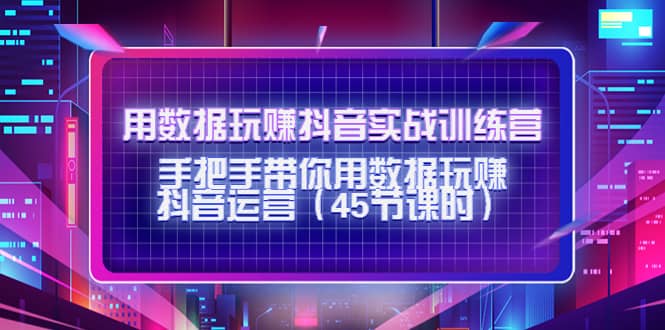 用数据玩赚抖音实战训练营：手把手带你用数据玩赚抖音运营（45节课时）-BT网赚资源网