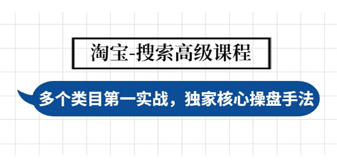 淘宝-搜索高级课程：多个类目第一实战，独家核心操盘手法-BT网赚资源网