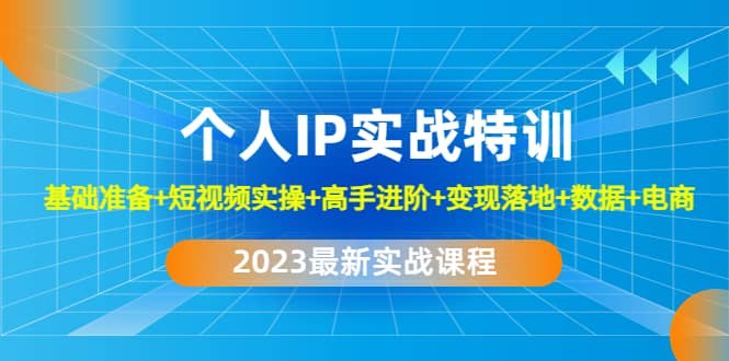 2023个人IP实战特训：基础准备 短视频实操 高手进阶 变现落地 数据 电商-BT网赚资源网