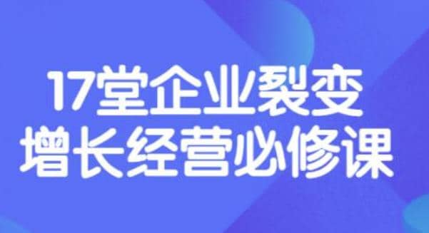 张琦《盈利增长17堂必修课》企业裂变增长的经营智慧，带你了解增长的本质-BT网赚资源网