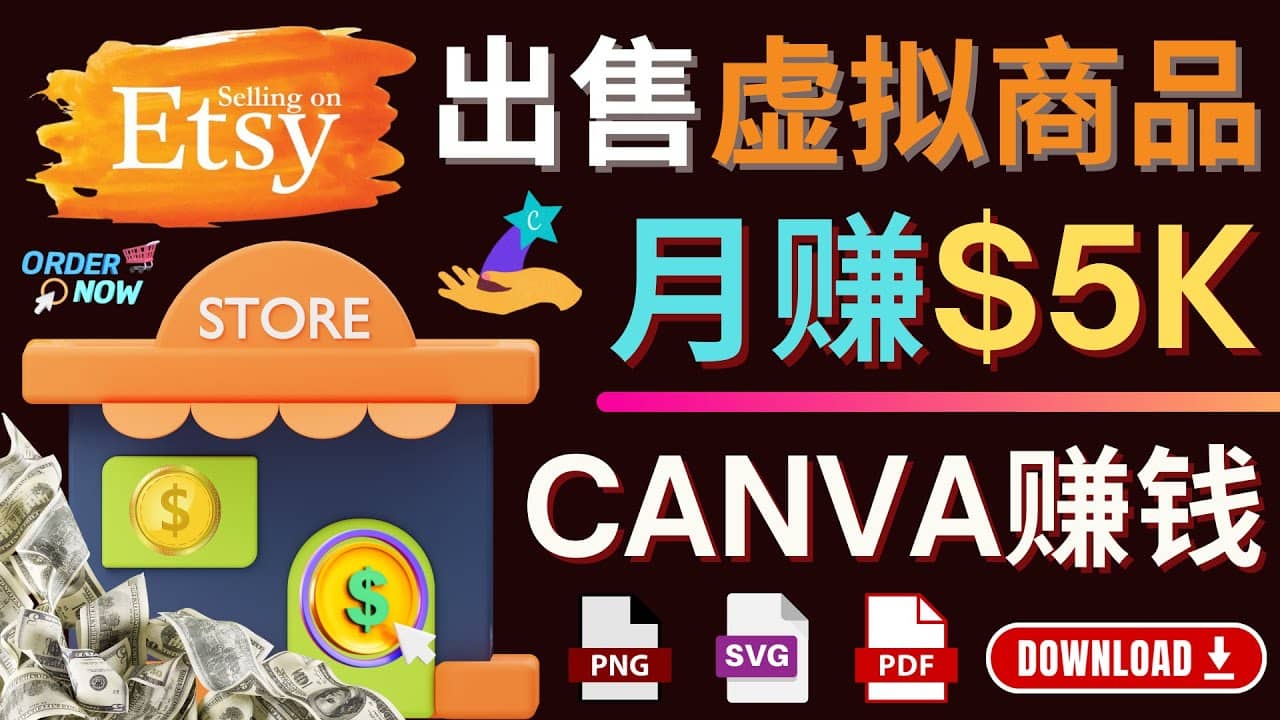 通过Etsy出售Canva模板，操作简单，收益高，月赚5000美元-BT网赚资源网