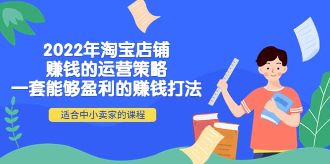 2022年淘宝店铺赚钱的运营策略：一套能够盈利的赚钱打法，适合中小卖家-BT网赚资源网