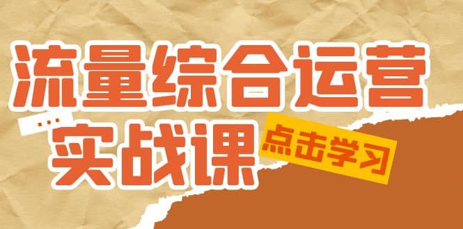 流量综合·运营实战课：短视频、本地生活、个人IP知识付费、直播带货运营-BT网赚资源网