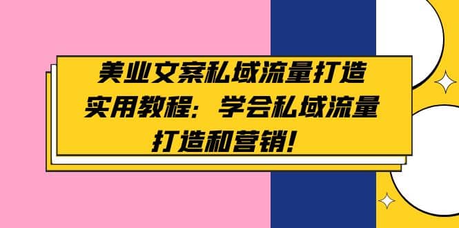 美业文案私域流量打造实用教程：学会私域流量打造和营销-BT网赚资源网