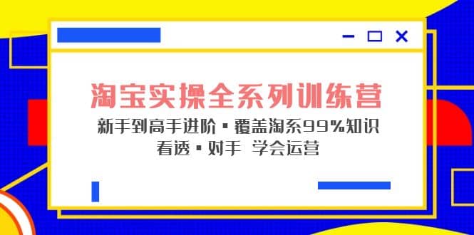 淘宝实操全系列训练营 新手到高手进阶·覆盖·99%知识 看透·对手 学会运营-BT网赚资源网