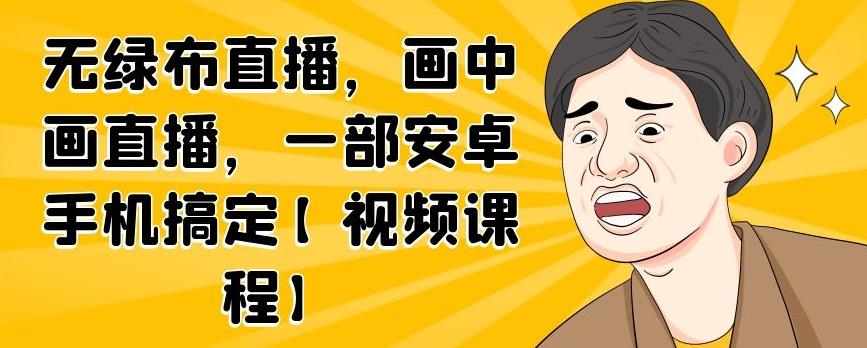 无绿布直播，画中画直播，一部安卓手机搞定【视频课程】-BT网赚资源网