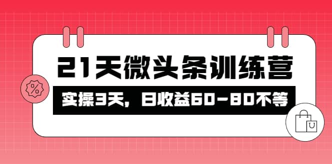 被忽视的微头条，21天微头条训练营-BT网赚资源网