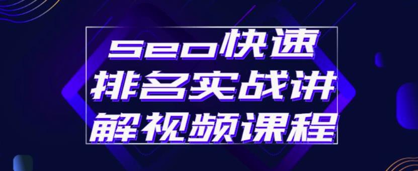 seo快速排名实战讲解视频课程，揭秘seo快排原理-BT网赚资源网