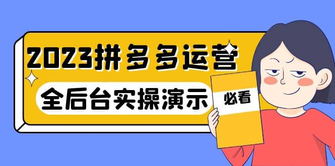 2023拼多多·运营：14节干货实战课，拒绝-口嗨，全后台实操演示-BT网赚资源网