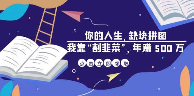 某高赞电子书《你的 人生，缺块 拼图——我靠“割韭菜”，年赚 500 万》-BT网赚资源网