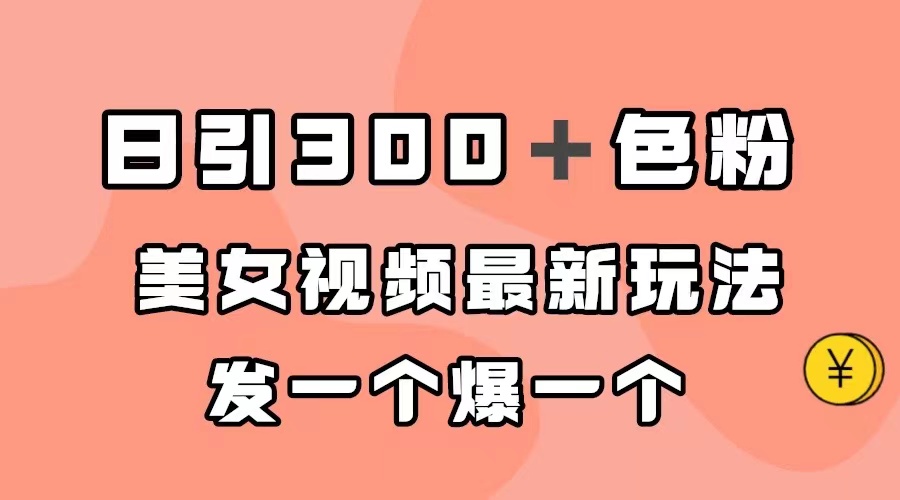 日引300＋色粉，美女视频最新玩法，发一个爆一个-BT网赚资源网