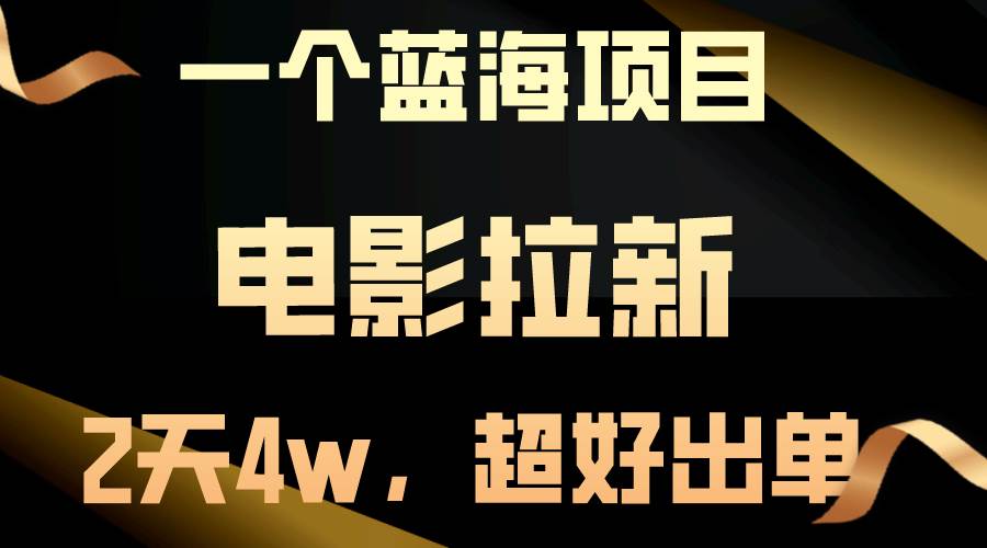 【蓝海项目】电影拉新，两天搞了近4w，超好出单，直接起飞-BT网赚资源网