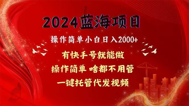 2024蓝海项目，网盘拉新，操作简单小白日入2000+，一键托管代发视频，...-BT网赚资源网