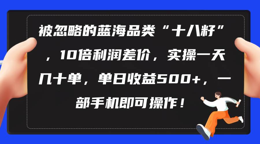 被忽略的蓝海品类“十八籽”，10倍利润差价，实操一天几十单 单日收益500+-BT网赚资源网