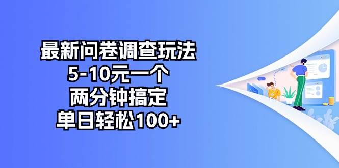 最新问卷调查玩法，5-10元一个，两分钟搞定，单日轻松100+-BT网赚资源网