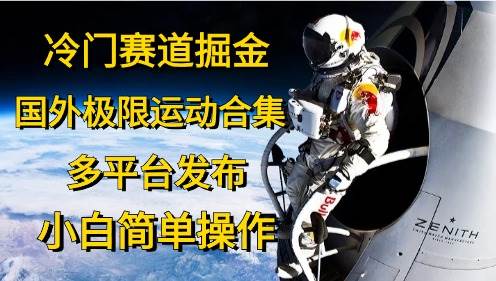 冷门赛道掘金，国外极限运动视频合集，多平台发布，小白简单操作-BT网赚资源网