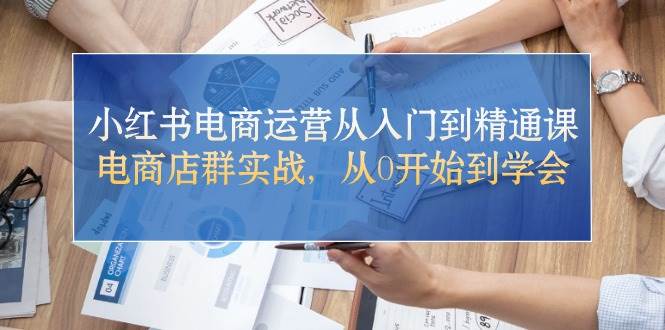 小红书电商运营从入门到精通课，电商店群实战，从0开始到学会-BT网赚资源网