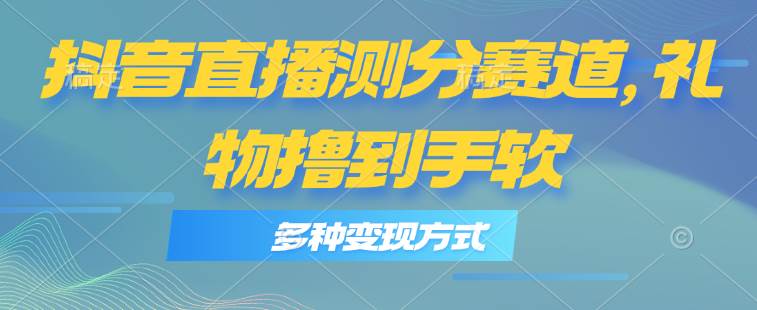 抖音直播测分赛道，多种变现方式，轻松日入1000+-BT网赚资源网