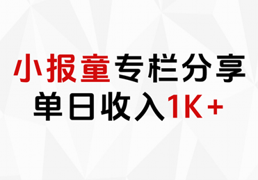 小报童专栏分享，当日收入1K+-BT网赚资源网