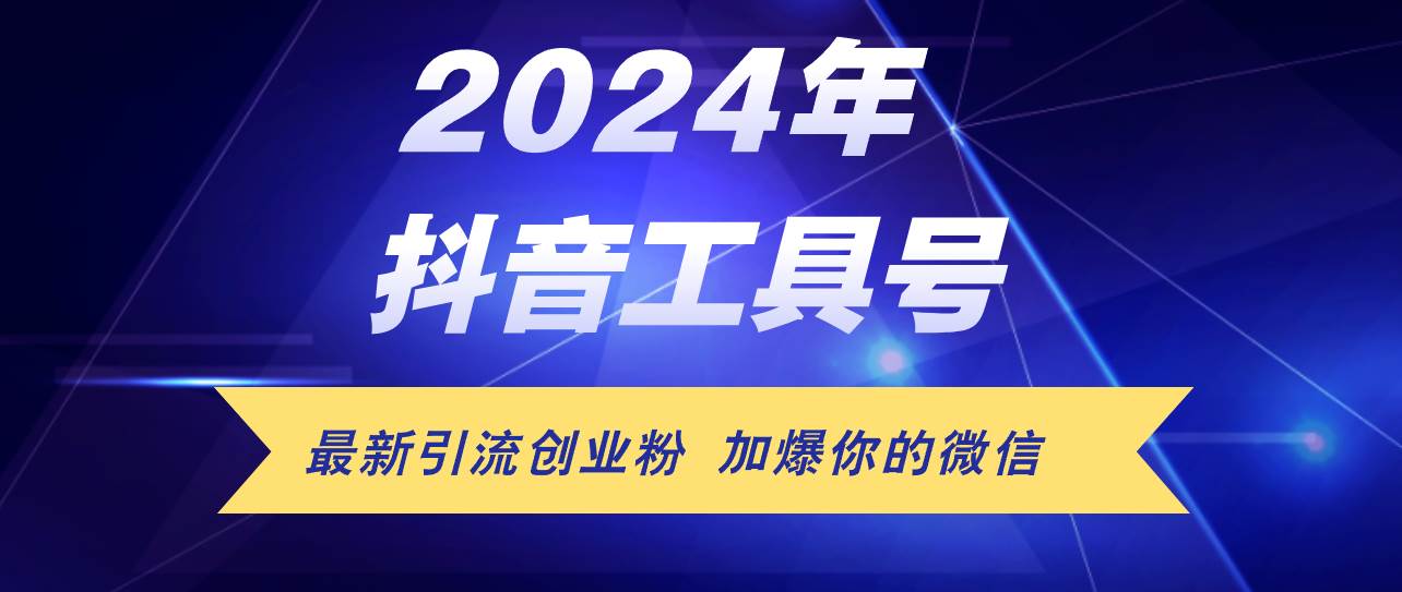 24年抖音最新工具号日引流300+创业粉，日入5000+-BT网赚资源网