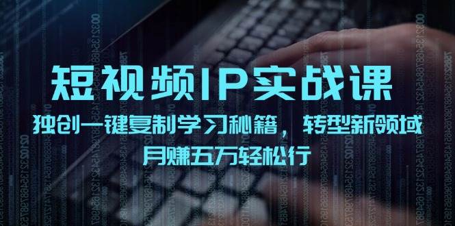 短视频 IP实战课，独创一键复制学习秘籍，转战新领域，月赚五万轻松行-BT网赚资源网