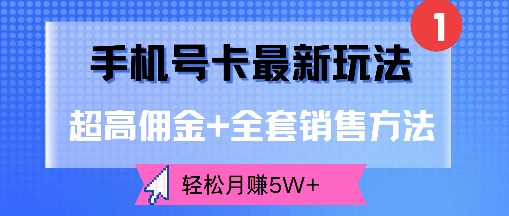 超高佣金+全套销售方法，手机号卡最新玩法，轻松月赚5W+-BT网赚资源网