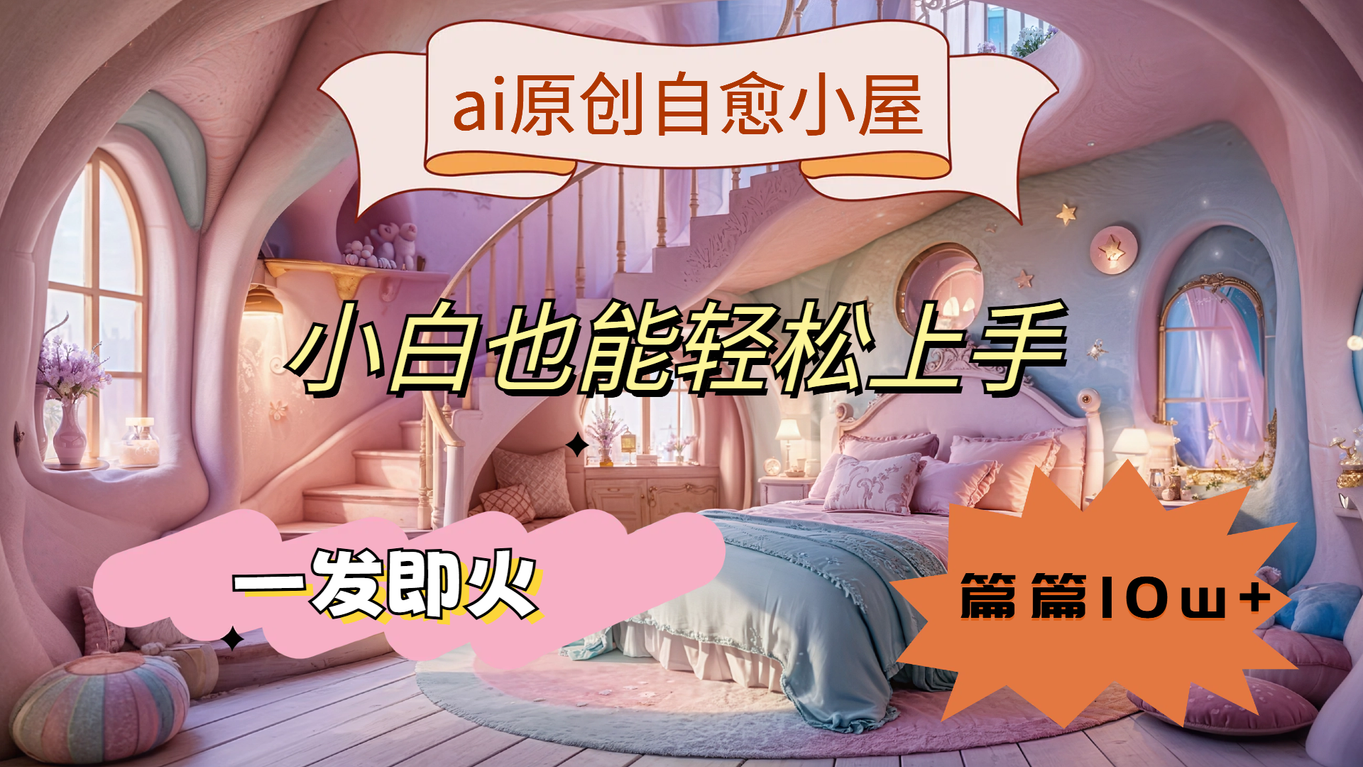 ai原创治愈小屋，小白也能轻松上手，一发即火，篇篇10w+-BT网赚资源网