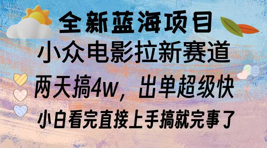 全新蓝海项目 小众电影拉新赛道 小白看完直接上手搞就完事了-BT网赚资源网